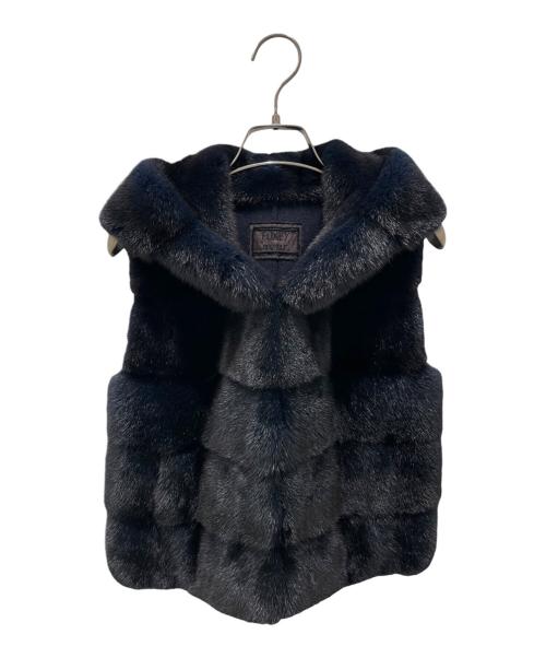 FOXEY BOUTIQUE（フォクシー ブティック）FOXEY BOUTIQUE (フォクシー ブティック) リバーシブル ミンク ファー ベスト ネイビー サイズ:38の古着・服飾アイテム