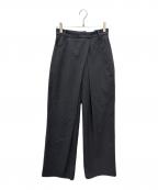 CLANEクラネ）の古着「MINAMI TANAKA TUCK HERRINGBONE SLACKS」｜チャコールグレー