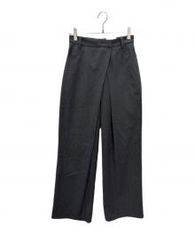 CLANE（クラネ）の古着「MINAMI TANAKA TUCK HERRINGBONE SLACKS」｜チャコールグレー