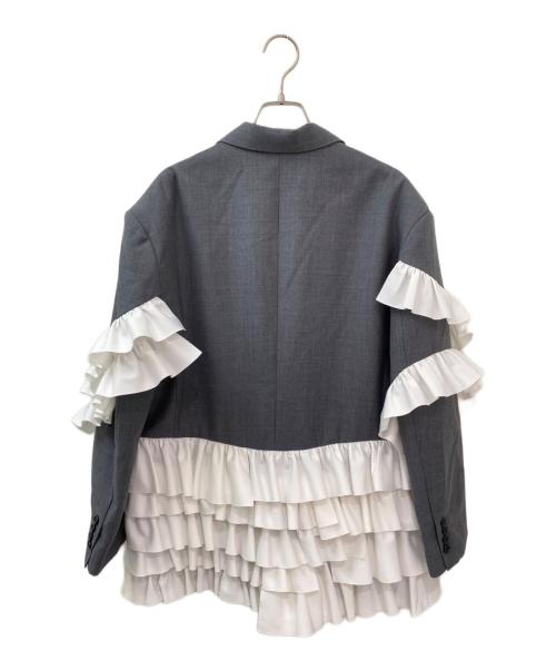 CLANE（クラネ）CLANE (クラネ) FRILLED TAILORED JACKET グレー サイズ:1の古着・服飾アイテム
