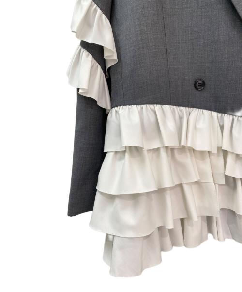 CLANE（クラネ）CLANE (クラネ) FRILLED TAILORED JACKET グレー サイズ:1の古着・服飾アイテム