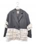 CLANE（クラネ）の古着「FRILLED TAILORED JACKET」｜グレー
