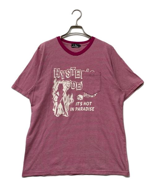 Hysteric Glamour（ヒステリックグラマー）Hysteric Glamour (ヒステリックグラマー) HYS DEVIL pt ポケ付Tシャツ ピンク サイズ:Ｌの古着・服飾アイテム