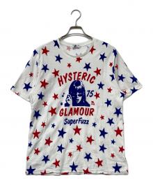 Hysteric Glamour（ヒステリックグラマー）の古着「STAR WOMANジャカード総柄 Tシャツ」｜ホワイト