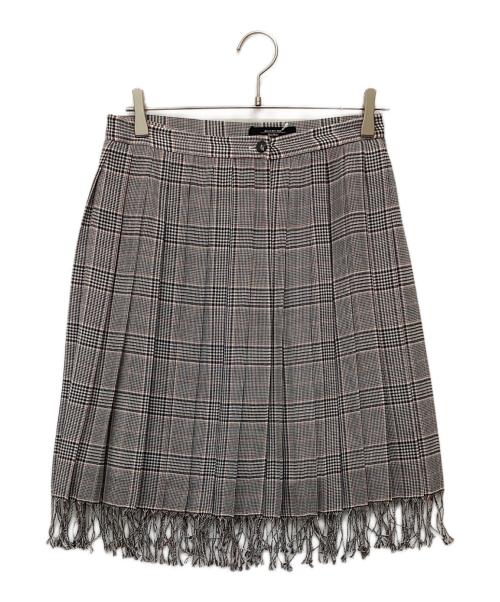 WEEKEND Max Mara（ウィークエンド マックスマーラ）Weekend Max Mara (ウィークエンド マックスマーラ) チェックプリーツスカート グレー サイズ:SIZE 40の古着・服飾アイテム