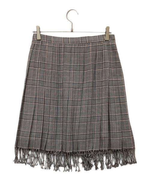 WEEKEND Max Mara（ウィークエンド マックスマーラ）Weekend Max Mara (ウィークエンド マックスマーラ) チェックプリーツスカート グレー サイズ:SIZE 40の古着・服飾アイテム