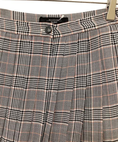WEEKEND Max Mara（ウィークエンド マックスマーラ）Weekend Max Mara (ウィークエンド マックスマーラ) チェックプリーツスカート グレー サイズ:SIZE 40の古着・服飾アイテム