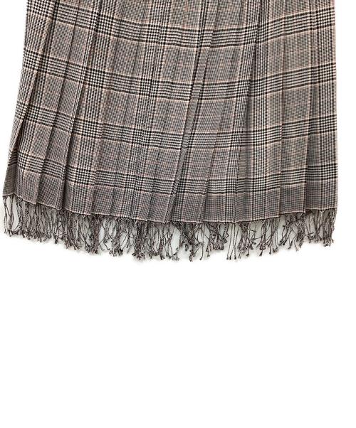 WEEKEND Max Mara（ウィークエンド マックスマーラ）Weekend Max Mara (ウィークエンド マックスマーラ) チェックプリーツスカート グレー サイズ:SIZE 40の古着・服飾アイテム