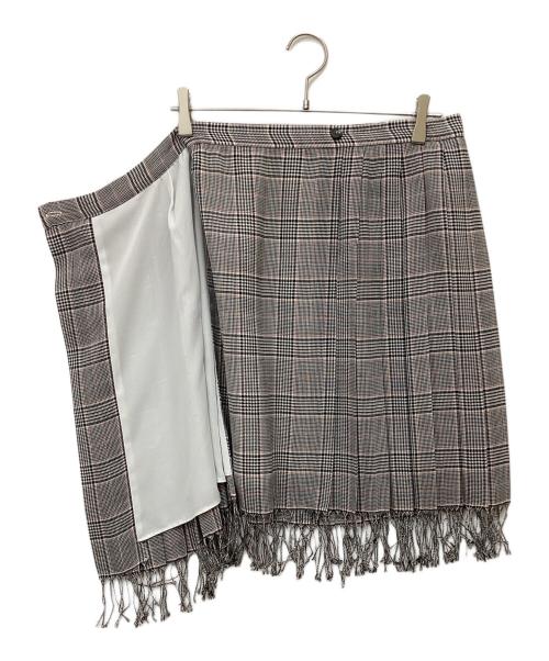 WEEKEND Max Mara（ウィークエンド マックスマーラ）Weekend Max Mara (ウィークエンド マックスマーラ) チェックプリーツスカート グレー サイズ:SIZE 40の古着・服飾アイテム