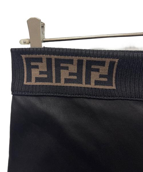 FENDI（フェンディ）FENDI (フェンディ) Leather Leggings / Leather Trousers/レザー レギンスパンツ ブラック サイズ:42の古着・服飾アイテム