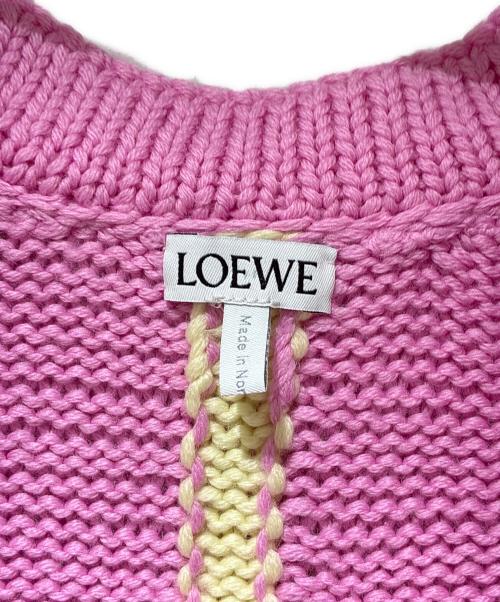 LOEWE（ロエベ）LOEWE (ロエベ) ピンク 3Dフラワー ニット カーディガン ピンク サイズ:Sの古着・服飾アイテム