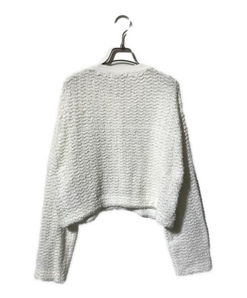 COCODEAL（ココディール）COCODEAL (ココディール) ツイーディポケットニットカーディガン ホワイト サイズ:2の古着・服飾アイテム