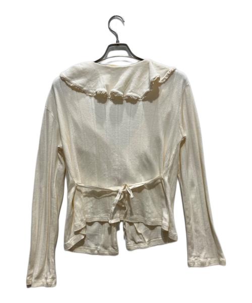 BEAMS BOY（ビームスボーイ）BEAMS BOY (ビームスボーイ) ラッフル カーディガン アイボリー サイズ:SIZE　2の古着・服飾アイテム