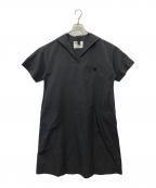 MHLマーガレットハウエル）の古着「SANDED COTTON LINEN ワンピース」｜ブラック