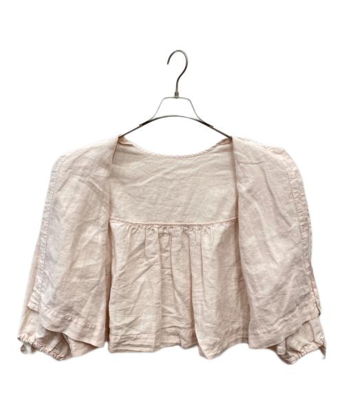 nest Robe（ネストローブ）nest Robe (ネストローブ) 超撥水ギャザースリーブショートシャツ ピンク サイズ:FREEの古着・服飾アイテム