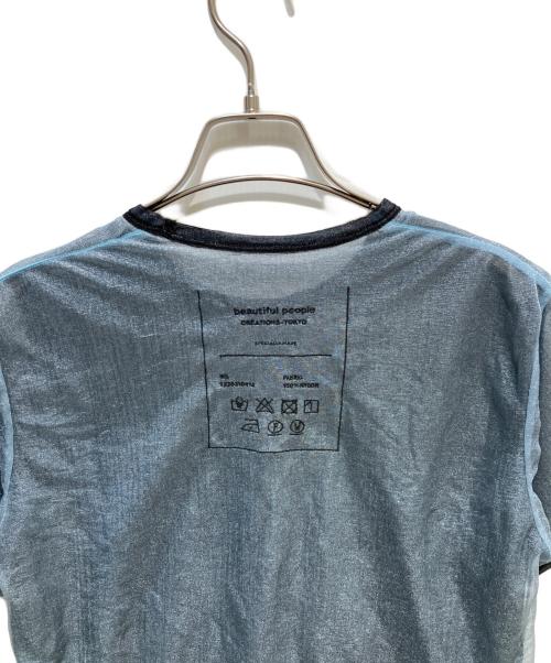 beautiful people（ビューティフルピープル）beautiful people (ビューティフルピープル) Bright Jersey Reversible Ringer T ブルー×ブラック サイズ:170の古着・服飾アイテム