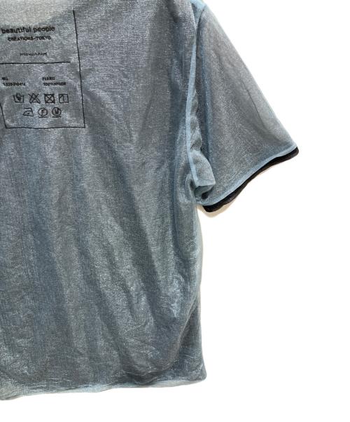 beautiful people（ビューティフルピープル）beautiful people (ビューティフルピープル) Bright Jersey Reversible Ringer T ブルー×ブラック サイズ:170の古着・服飾アイテム