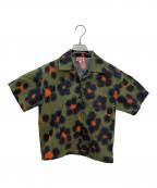 KENZOケンゾー）の古着「Hana Leopard ボクシーシャツ」｜グリーン