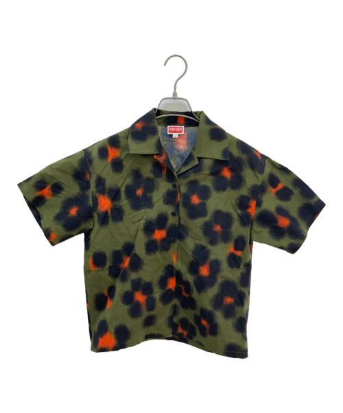 KENZO（ケンゾー）KENZO (ケンゾー) Hana Leopard ボクシーシャツ グリーン サイズ:XSの古着・服飾アイテム