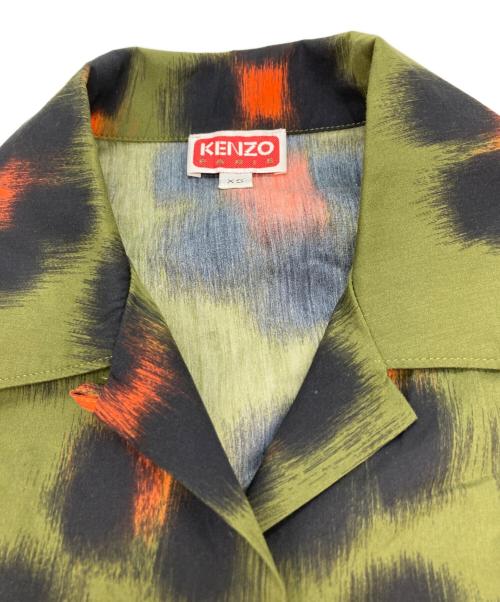 KENZO（ケンゾー）KENZO (ケンゾー) Hana Leopard ボクシーシャツ グリーン サイズ:XSの古着・服飾アイテム