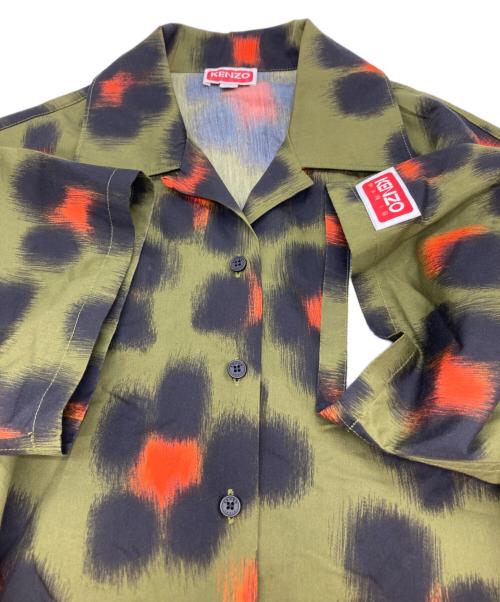 KENZO（ケンゾー）KENZO (ケンゾー) Hana Leopard ボクシーシャツ グリーン サイズ:XSの古着・服飾アイテム