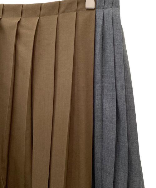 sacai（サカイ）sacai (サカイ) Siuting Skirt ブラウン×グレー サイズ:2の古着・服飾アイテム