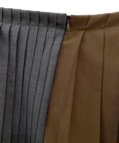 sacai（サカイ）sacai (サカイ) Siuting Skirt ブラウン×グレー サイズ:2の古着・服飾アイテム