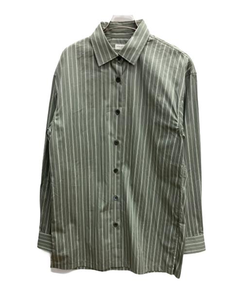 DRIES VAN NOTEN（ドリスヴァンノッテン）DRIES VAN NOTEN (ドリスヴァンノッテン) ストライプシャツ グリーン サイズ:Sの古着・服飾アイテム