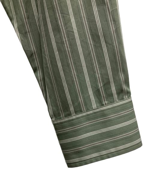 DRIES VAN NOTEN（ドリスヴァンノッテン）DRIES VAN NOTEN (ドリスヴァンノッテン) ストライプシャツ グリーン サイズ:Sの古着・服飾アイテム