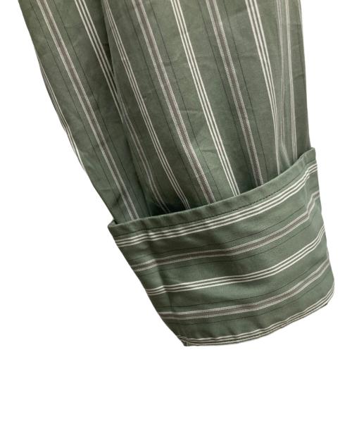DRIES VAN NOTEN（ドリスヴァンノッテン）DRIES VAN NOTEN (ドリスヴァンノッテン) ストライプシャツ グリーン サイズ:Sの古着・服飾アイテム