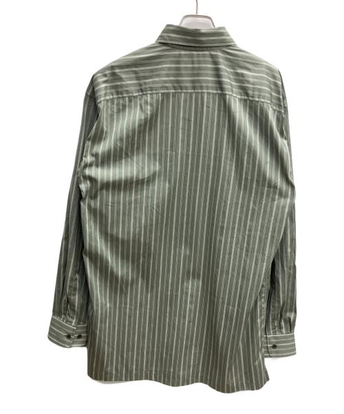 DRIES VAN NOTEN（ドリスヴァンノッテン）DRIES VAN NOTEN (ドリスヴァンノッテン) ストライプシャツ グリーン サイズ:Sの古着・服飾アイテム