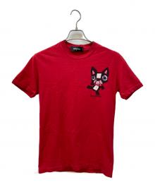 DSQUARED2（ディースクエアード）の古着「フレンチブルドックプリントTシャツ」｜レッド