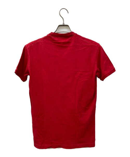 DSQUARED2（ディースクエアード）DSQUARED2 (ディースクエアード) フレンチブルドックプリントTシャツ レッド サイズ:Sの古着・服飾アイテム