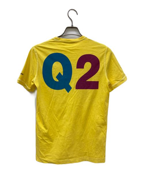 DSQUARED2（ディースクエアード）DSQUARED2 (ディースクエアード) ビッグロゴTシャツ イエロー サイズ:Sの古着・服飾アイテム