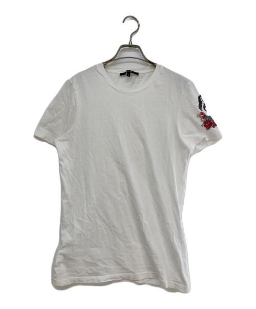 GUCCI（グッチ）GUCCI (グッチ) 袖プリントTシャツ ホワイト サイズ:Sの古着・服飾アイテム