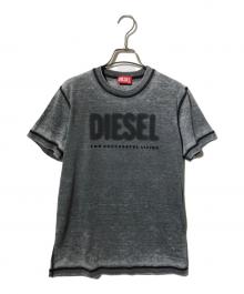 DIESEL（ディーゼル）の古着「ロゴプリントTシャツ/半袖カットソー」｜グレー
