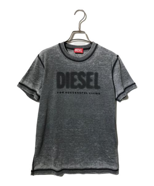 DIESEL（ディーゼル）DIESEL (ディーゼル) ロゴプリントTシャツ/半袖カットソー グレー サイズ:Sの古着・服飾アイテム
