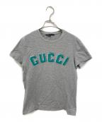 GUCCIグッチ）の古着「ワッペンアーチロゴTシャツ」｜グレー