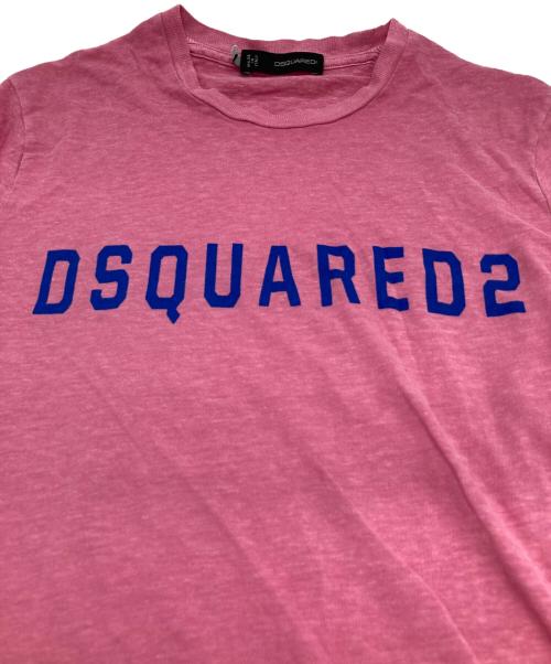 DSQUARED2（ディースクエアード）DSQUARED2 (ディースクエアード) ロゴプリントTシャツ ピンク サイズ:Mの古着・服飾アイテム
