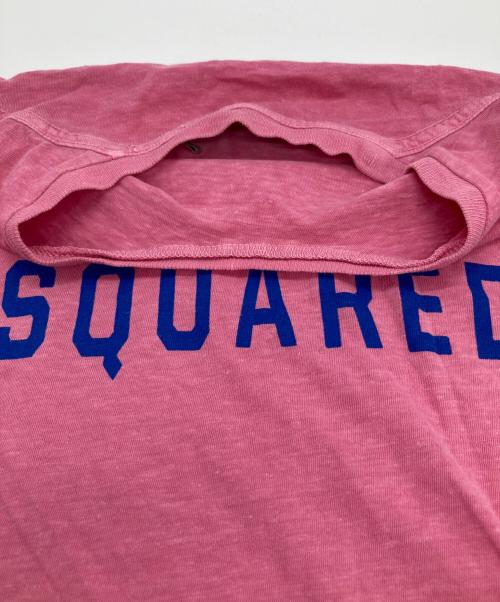 DSQUARED2（ディースクエアード）DSQUARED2 (ディースクエアード) ロゴプリントTシャツ ピンク サイズ:Mの古着・服飾アイテム