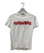 DSQUARED2ディースクエアード）の古着「ロゴプリントTシャツ」｜ホワイト
