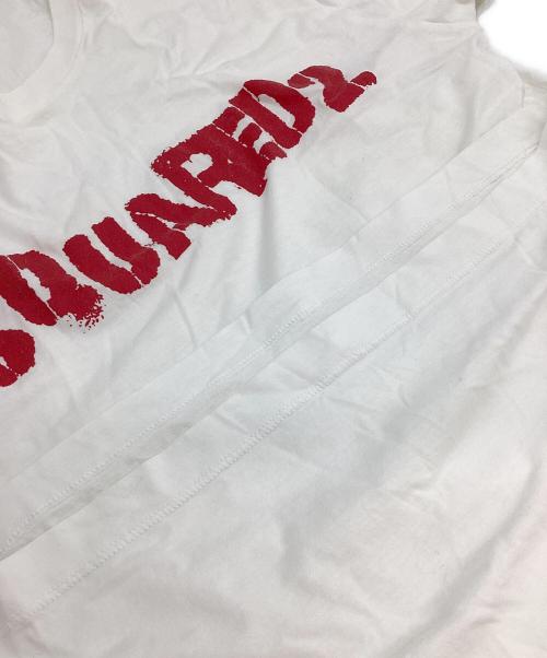 DSQUARED2（ディースクエアード）DSQUARED2 (ディースクエアード) ロゴプリントTシャツ ホワイト サイズ:XSの古着・服飾アイテム
