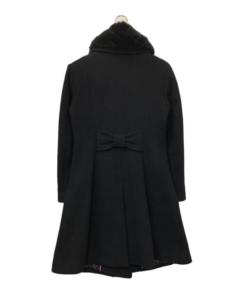 Kate Spade（ケイトスペード）Kate Spade (ケイトスペード) フェイクファーカラーコート ブラック サイズ:表記なしの古着・服飾アイテム