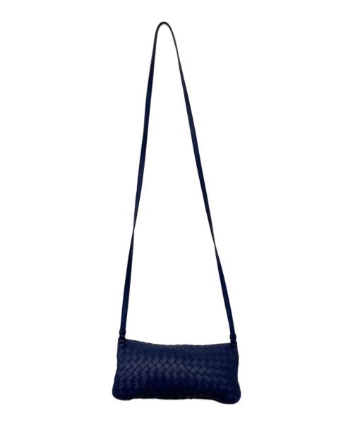 BOTTEGA VENETA（ボッテガベネタ）BOTTEGA VENETA (ボッテガベネタ) レザーショルダーバッグ ブルーの古着・服飾アイテム