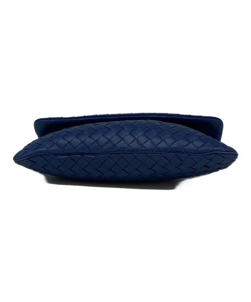 BOTTEGA VENETA（ボッテガベネタ）BOTTEGA VENETA (ボッテガベネタ) レザーショルダーバッグ ブルーの古着・服飾アイテム