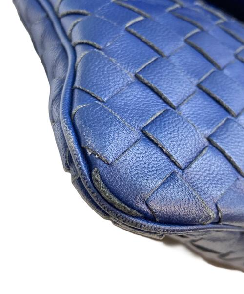 BOTTEGA VENETA（ボッテガベネタ）BOTTEGA VENETA (ボッテガベネタ) レザーショルダーバッグ ブルーの古着・服飾アイテム
