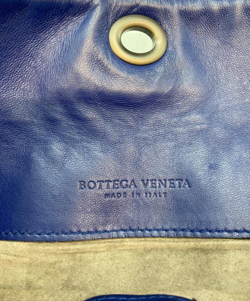 BOTTEGA VENETA（ボッテガベネタ）BOTTEGA VENETA (ボッテガベネタ) レザーショルダーバッグ ブルーの古着・服飾アイテム