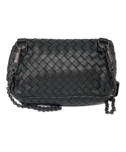 BOTTEGA VENETA（ボッテガベネタ）BOTTEGA VENETA (ボッテガベネタ) チェーンショルダーバッグ ブラックの古着・服飾アイテム