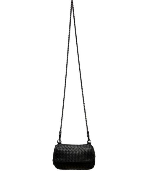 BOTTEGA VENETA（ボッテガベネタ）BOTTEGA VENETA (ボッテガベネタ) チェーンショルダーバッグ ブラックの古着・服飾アイテム