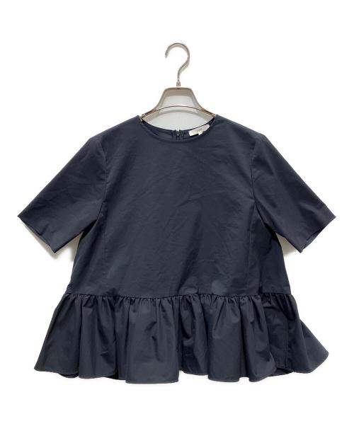 YORI（ヨリ）yori (ヨリ) ヘムフリルブラウス ブラック サイズ:38の古着・服飾アイテム